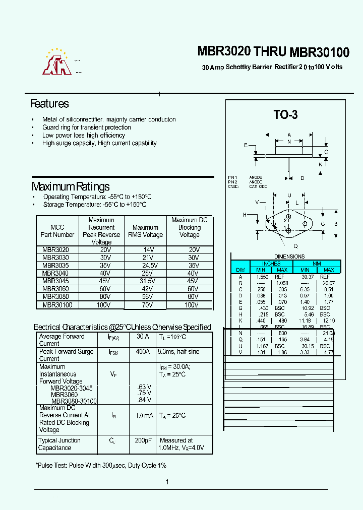 MBR30100_7879611.PDF Datasheet