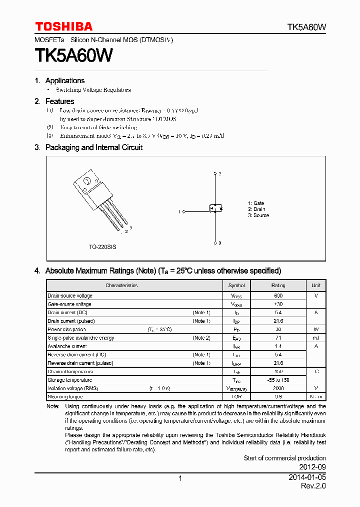 TK5A60W_7885181.PDF Datasheet