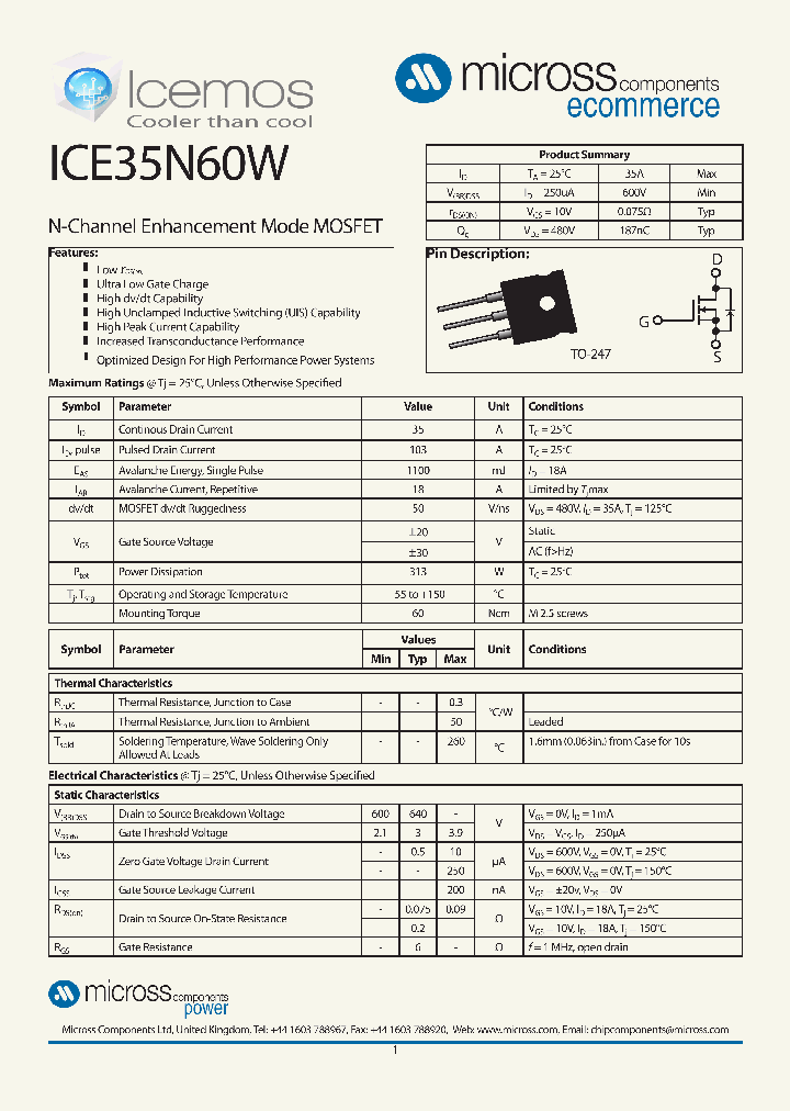 ICE35N60W_7886270.PDF Datasheet