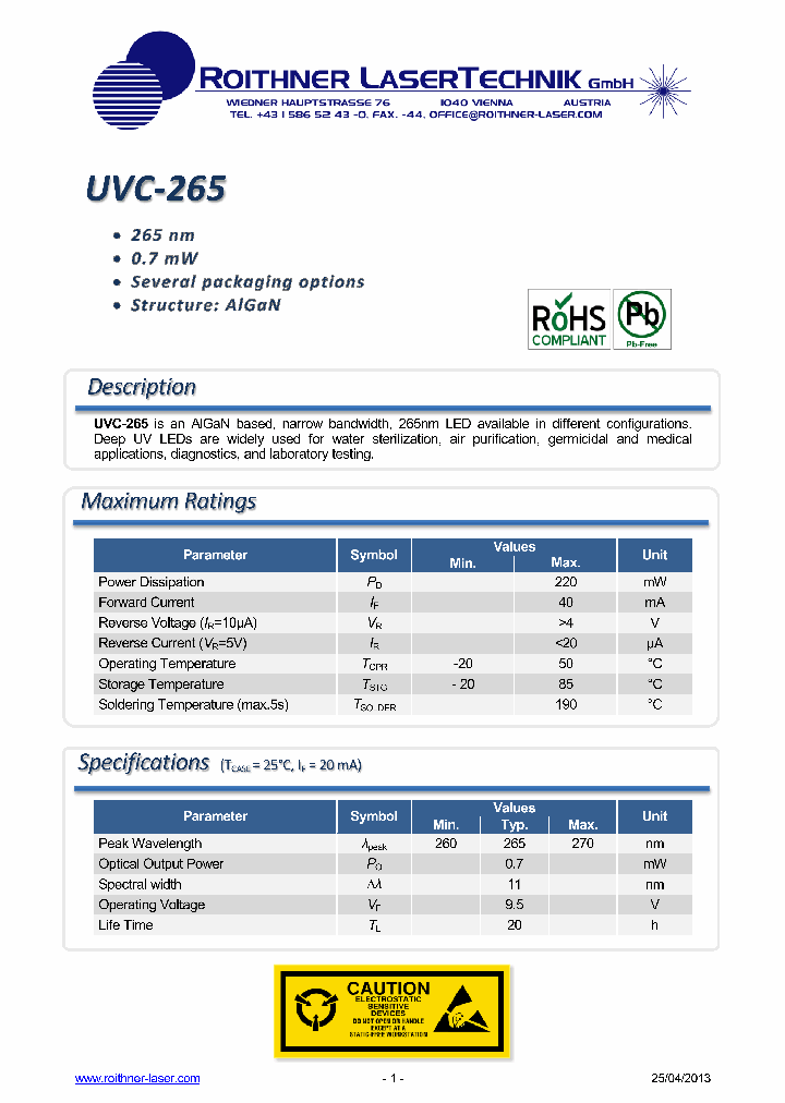 UVC-265_7892063.PDF Datasheet