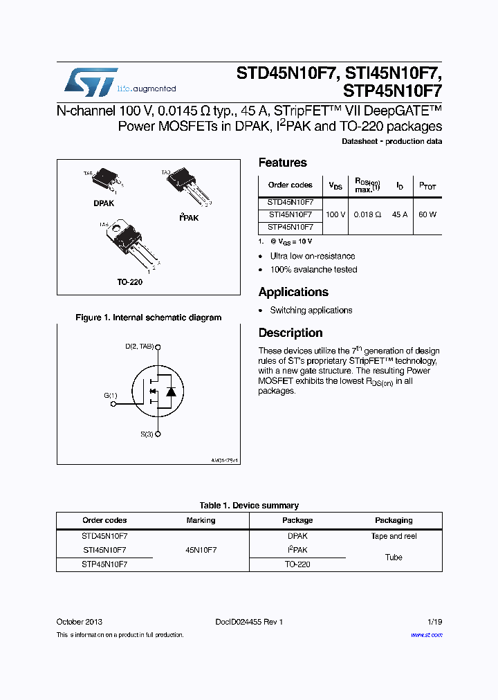 STP45N10F7_7892568.PDF Datasheet