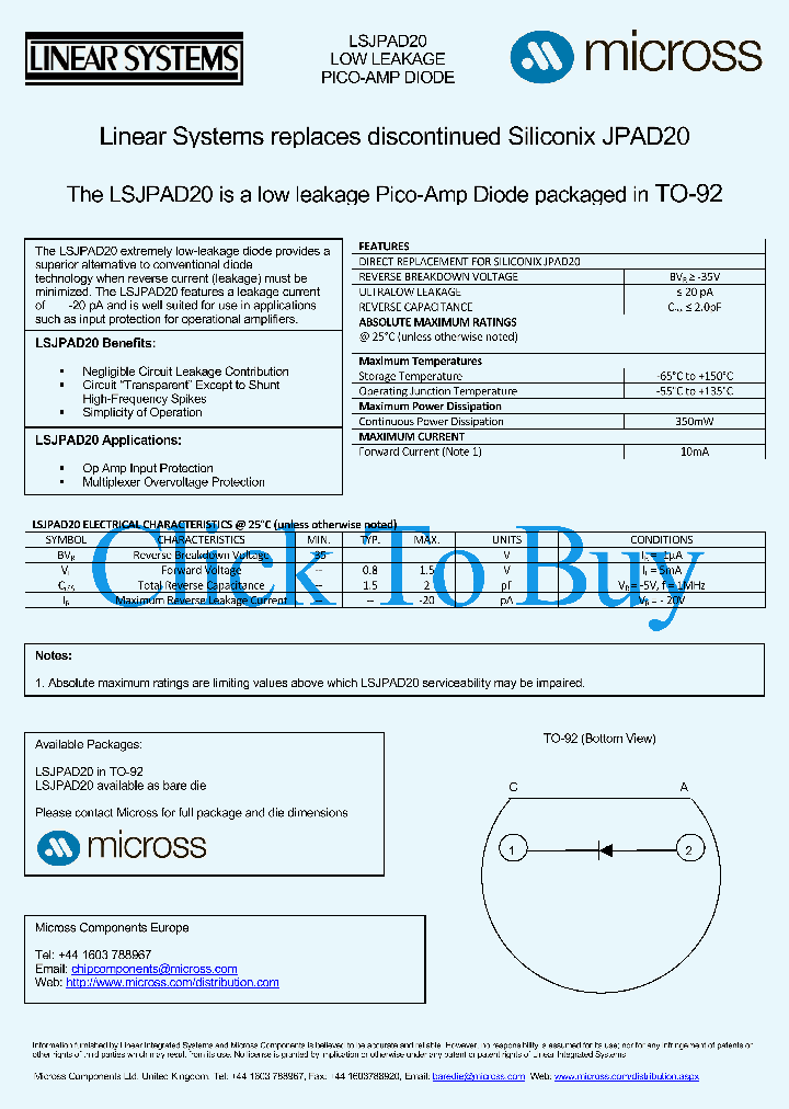 LSJPAD20TO-92_7892697.PDF Datasheet