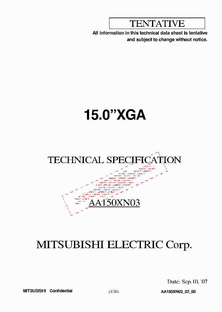 AA150XN03_7783115.PDF Datasheet