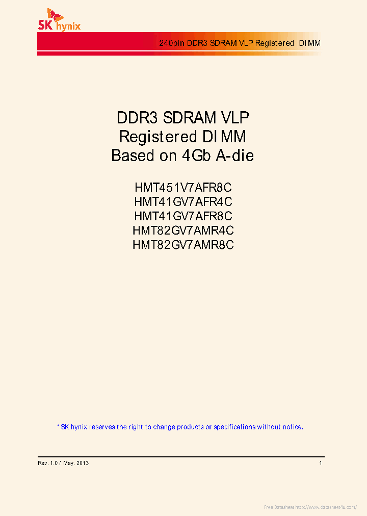 HMT451V7AFR8C_7783716.PDF Datasheet
