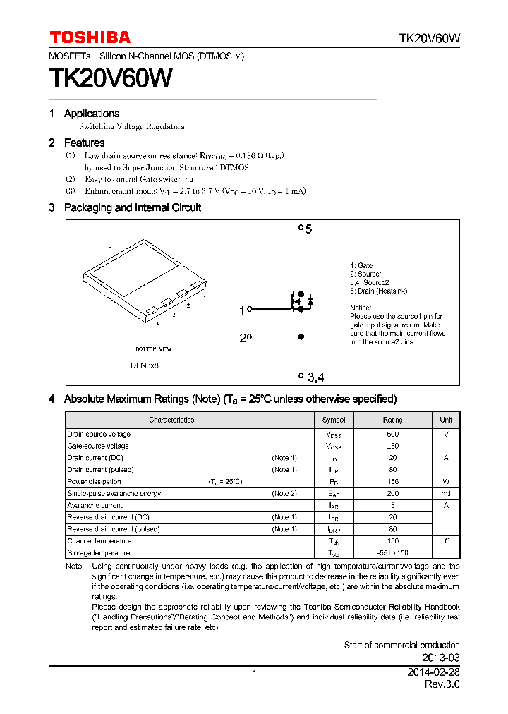 TK20V60W_7924147.PDF Datasheet