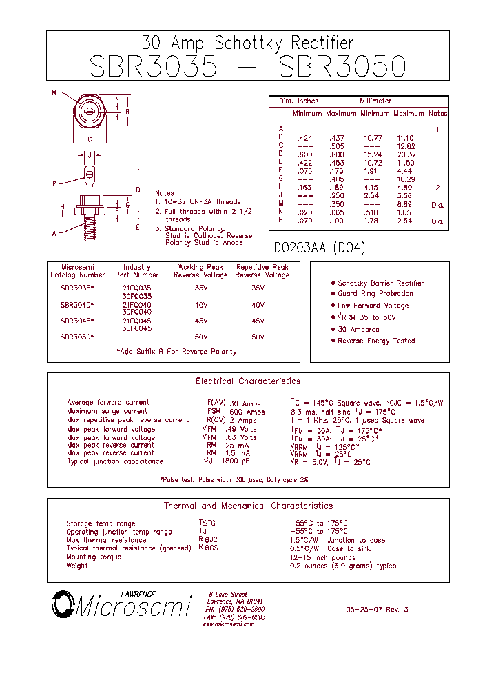 SBR3045R_7927224.PDF Datasheet