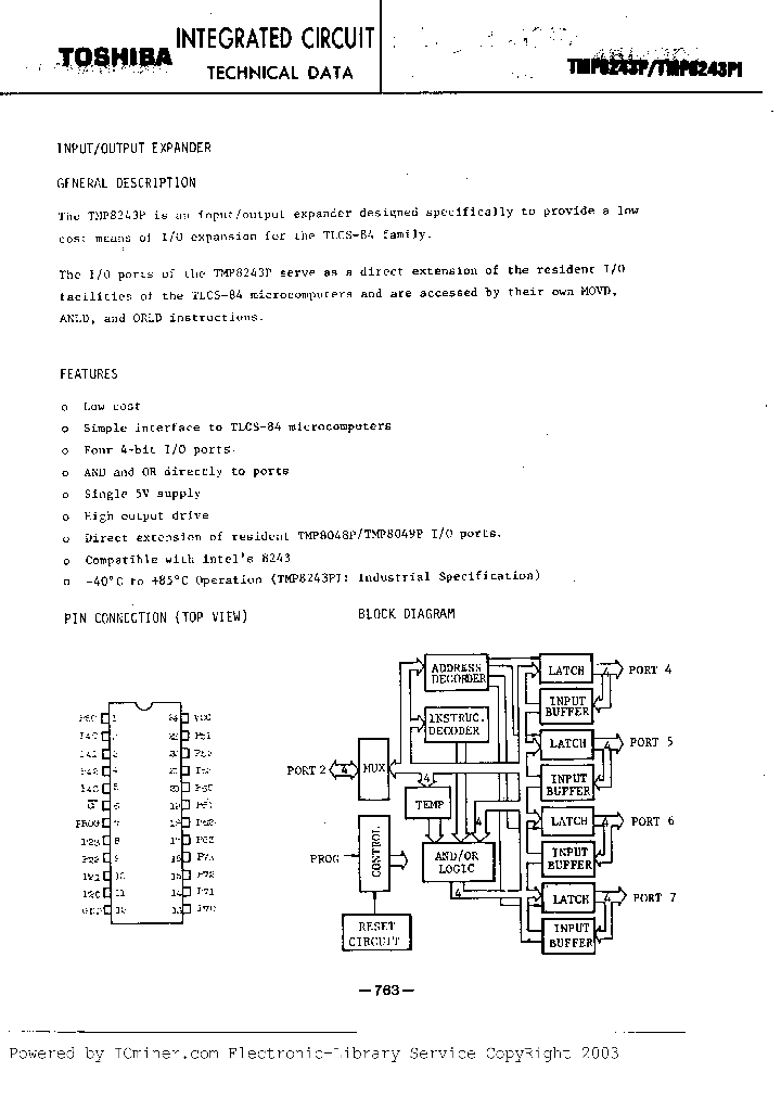 TMP8243P_7928999.PDF Datasheet