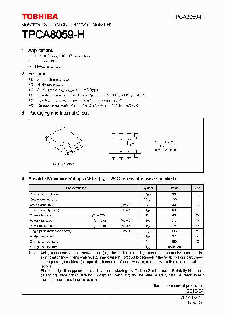 TPCA8059-H_7937813.PDF Datasheet