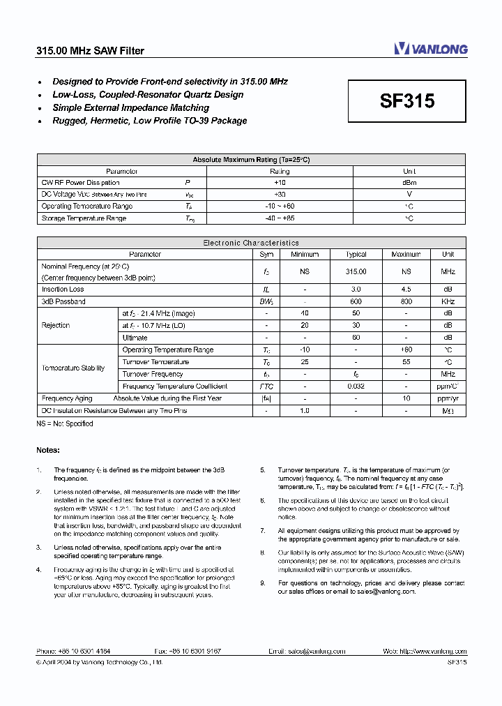 SF315_7938172.PDF Datasheet