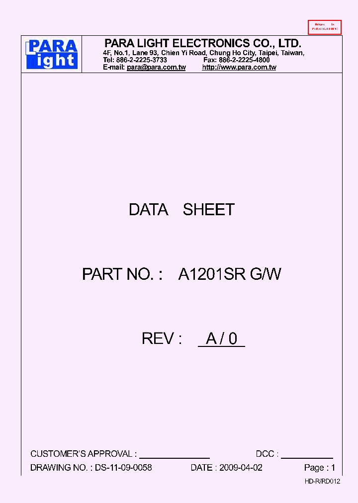A1201SR_7943666.PDF Datasheet