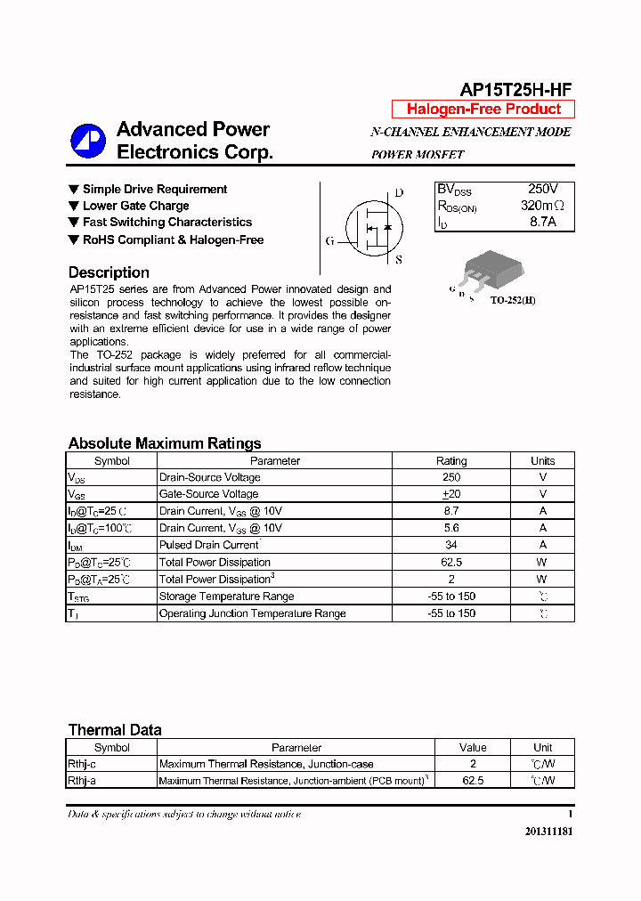 AP15T25H-HF_7945909.PDF Datasheet