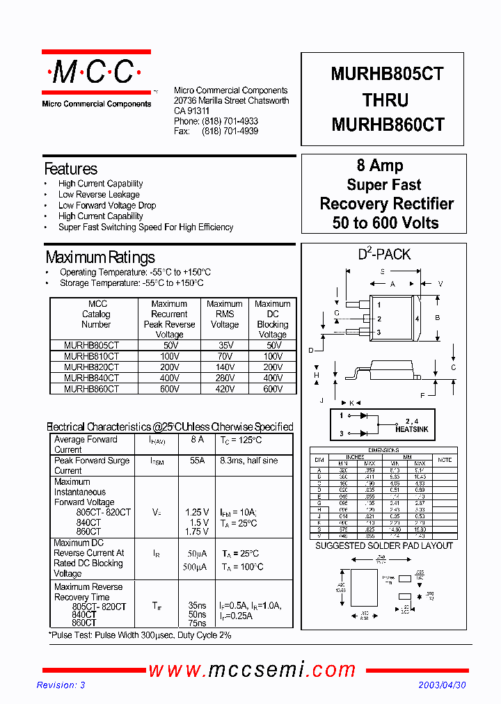 MURHB810CT-BP_7960973.PDF Datasheet