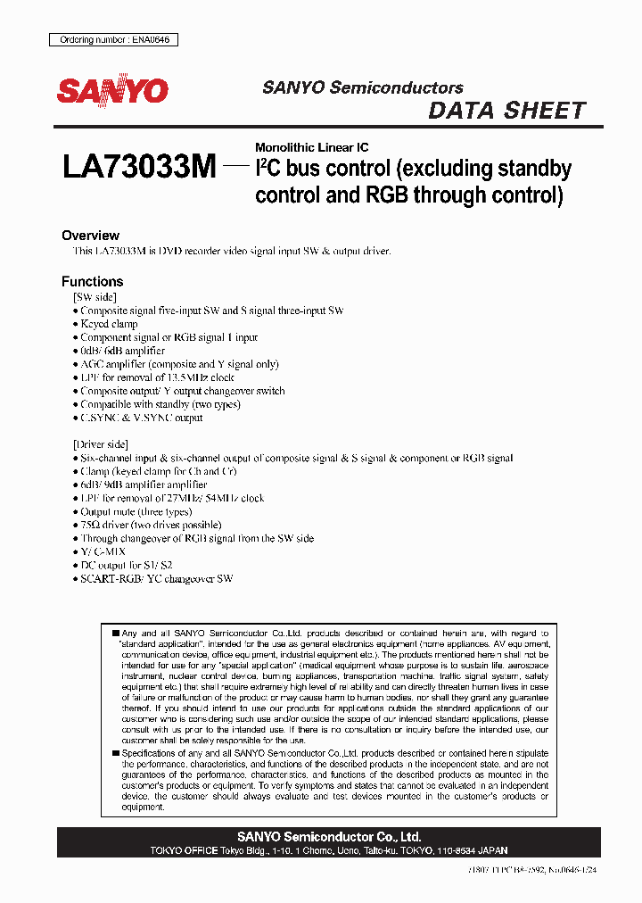 LA73033M_7964673.PDF Datasheet