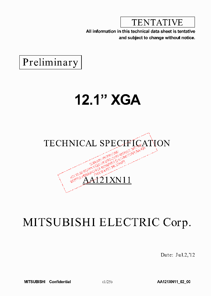 AA121XN11_7792156.PDF Datasheet