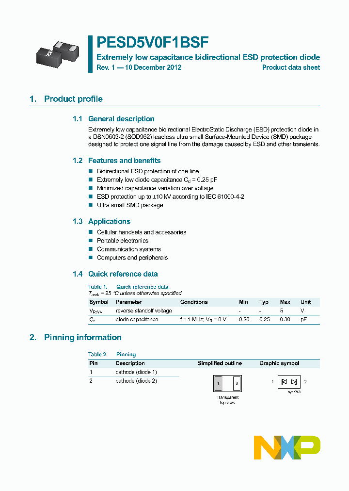 PESD5V0F1BSF_7968138.PDF Datasheet