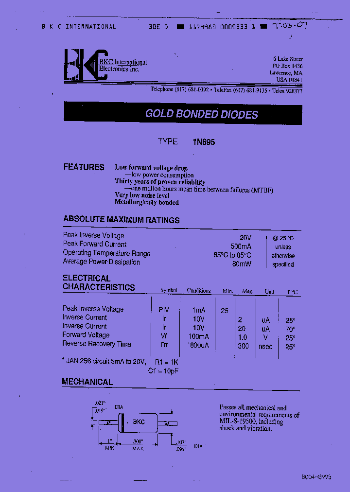 1N911_7992781.PDF Datasheet Download --- IC-ON-LINE