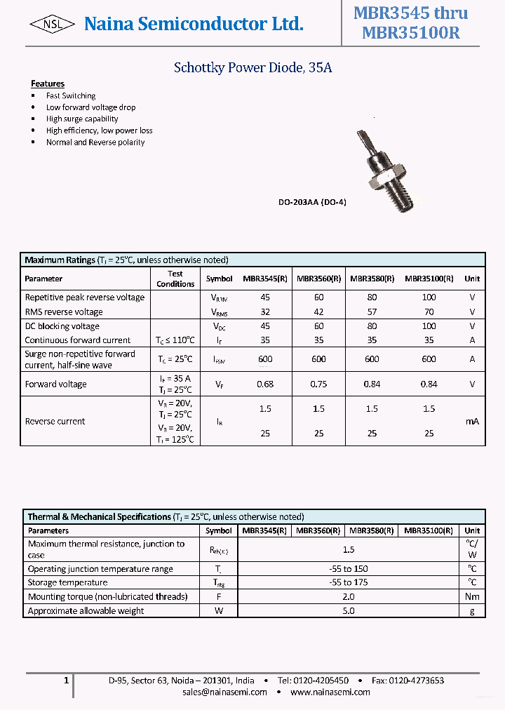 MBR3580R_7805081.PDF Datasheet