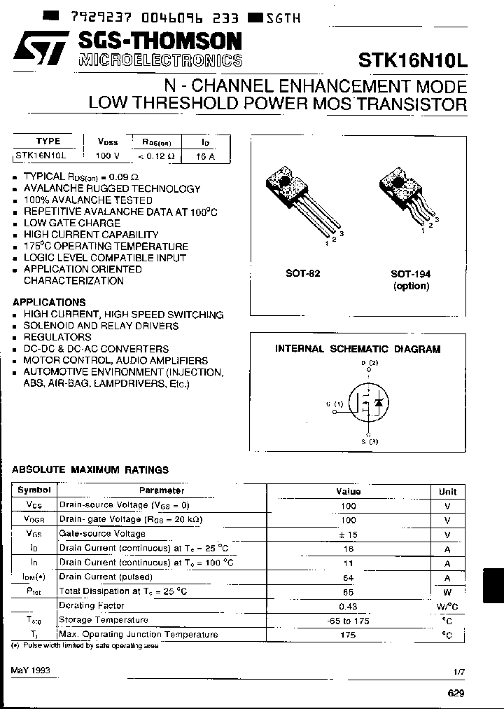 STK16N10L_7997516.PDF Datasheet Download