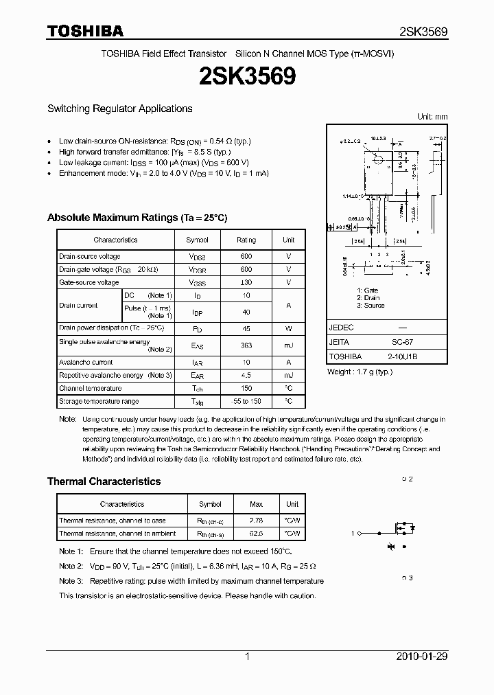 2SK3569-10_8004824.PDF Datasheet Download --- IC-ON-LINE