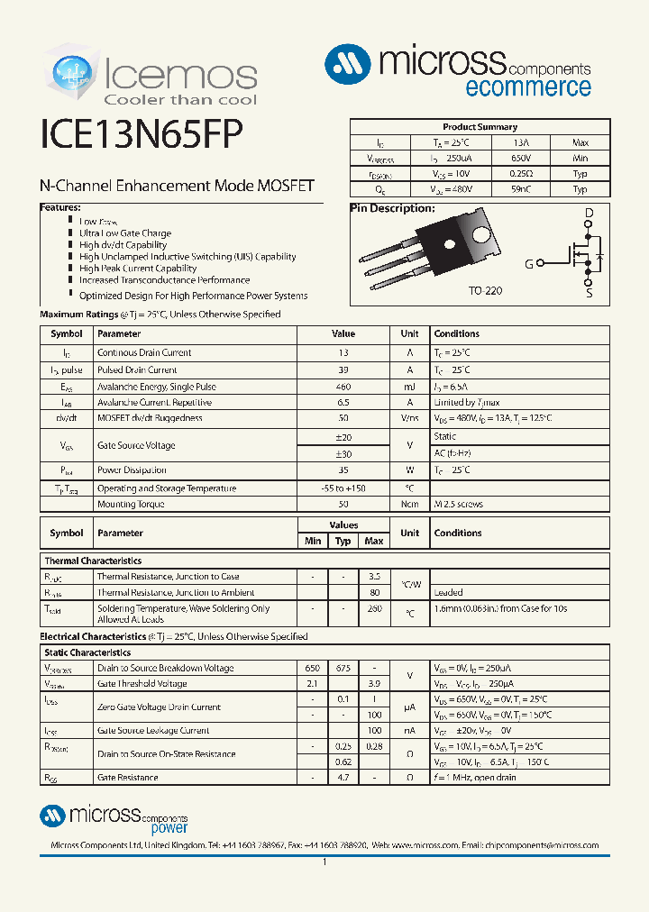 ICE13N65FP_8011988.PDF Datasheet