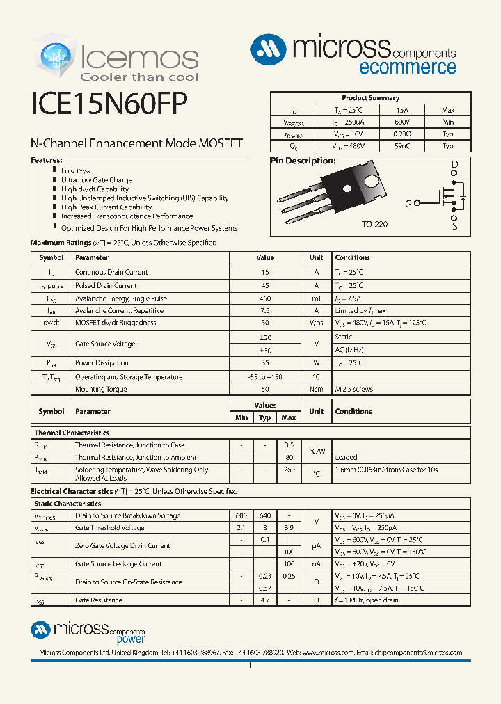 ICE15N60FP_8011994.PDF Datasheet