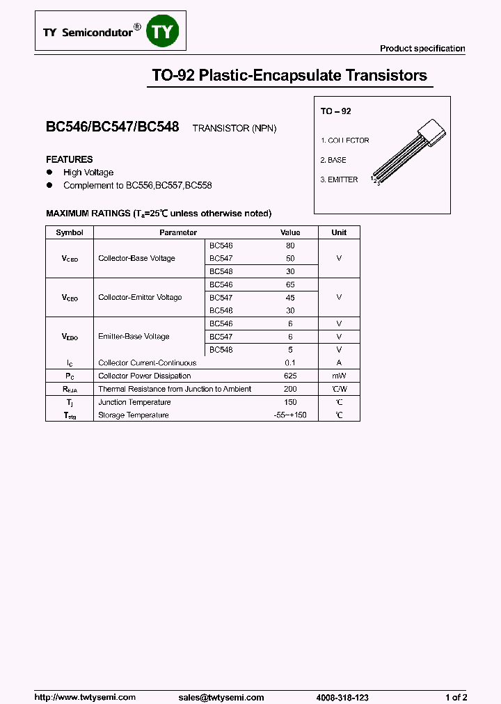 BC548_8014343.PDF Datasheet