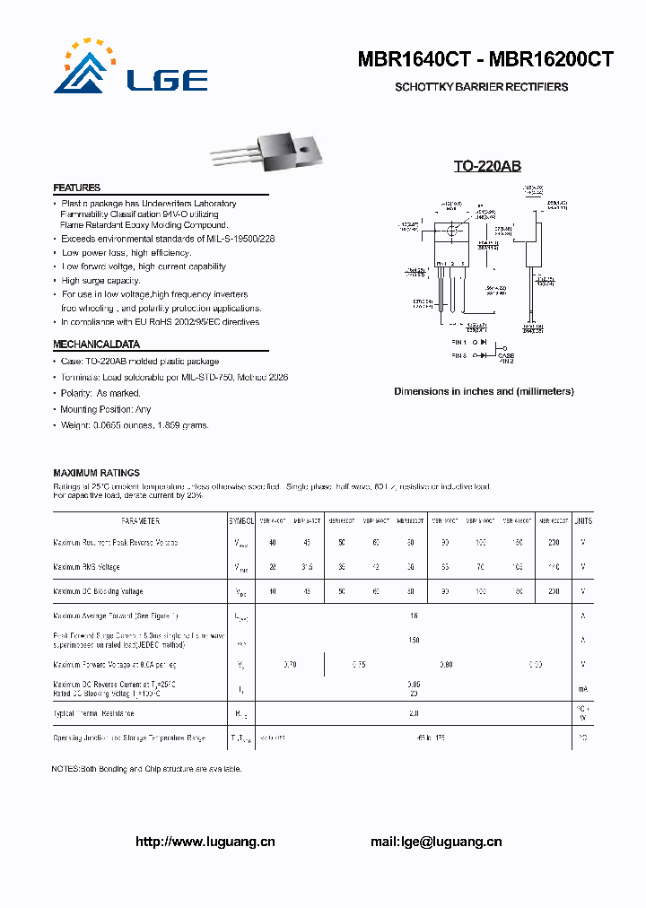 MBR16150CT_8018064.PDF Datasheet