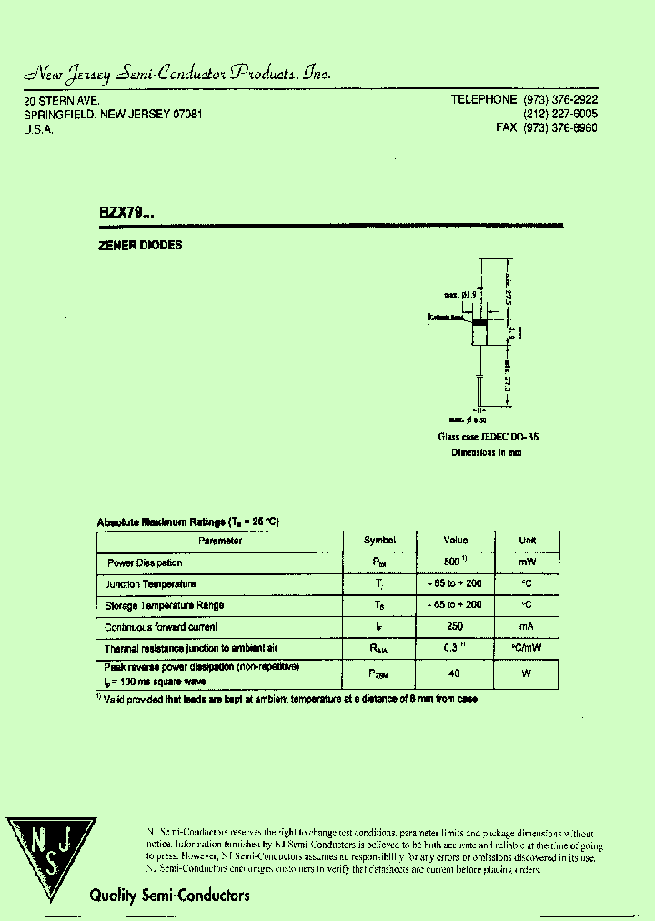 BZX79_8020596.PDF Datasheet Download --- IC-ON-LINE