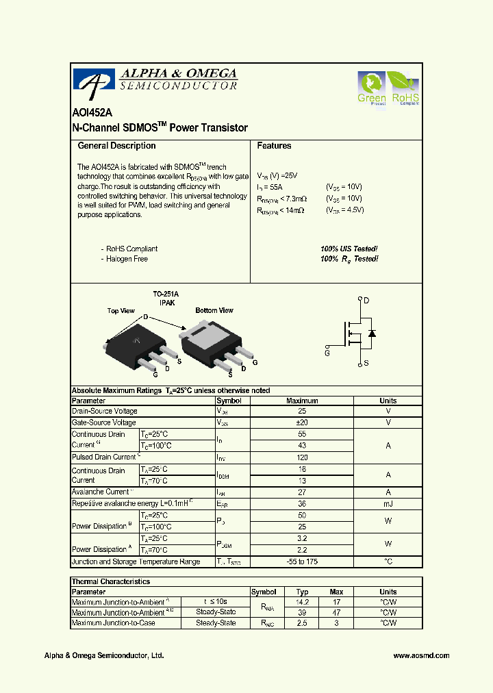 AOI452A_8022066.PDF Datasheet