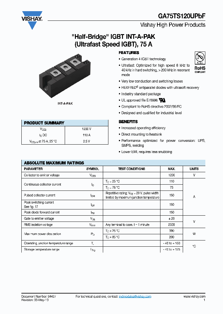 GA75TS120UPBF_8026258.PDF Datasheet