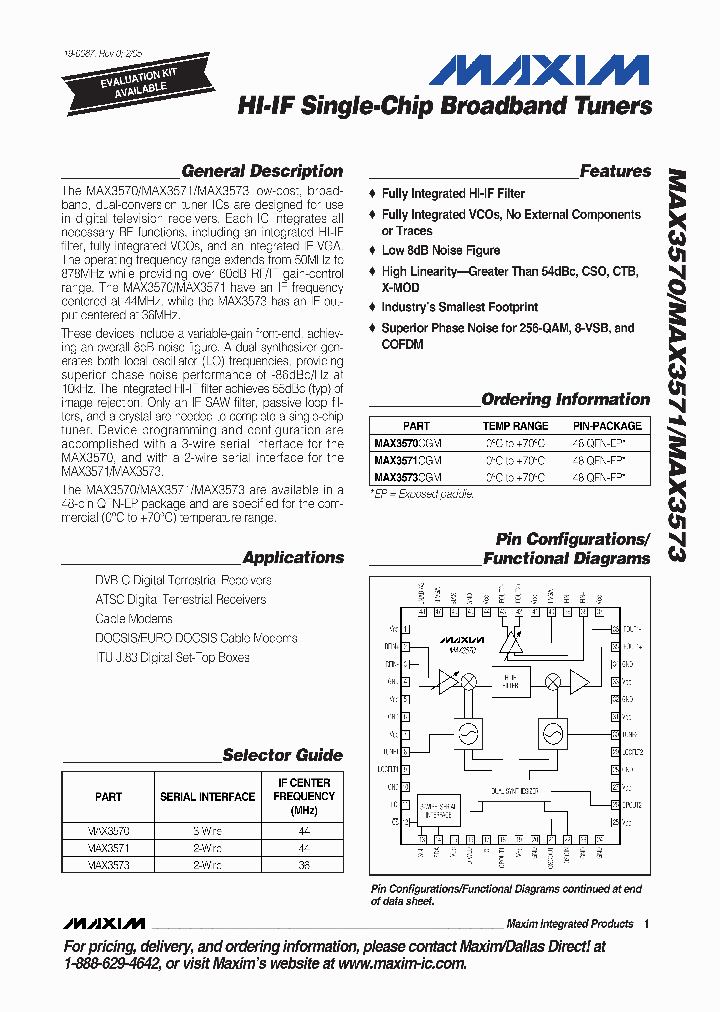 MAX3573CGM_8030692.PDF Datasheet