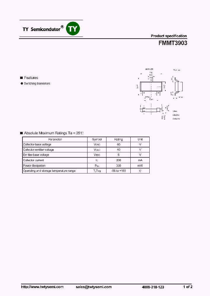 FMMT3903_8031708.PDF Datasheet