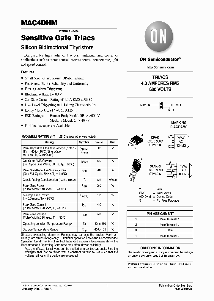 MAC4DHM-1G_8032286.PDF Datasheet Download --- IC-ON-LINE