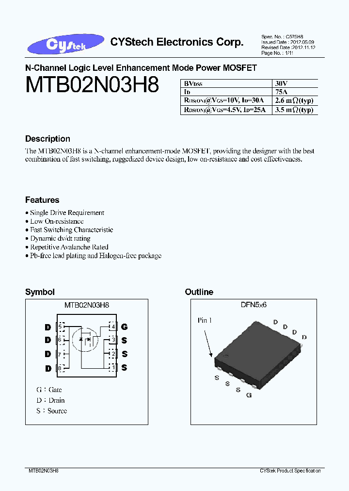 MTB02N03H8_8056085.PDF Datasheet