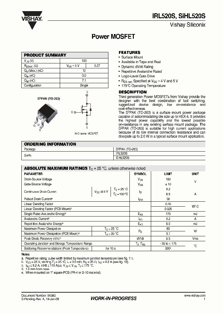 IRL520S_8057708.PDF Datasheet