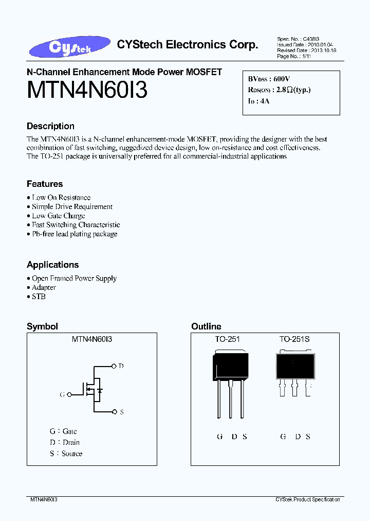 MTN4N60I3_8061957.PDF Datasheet