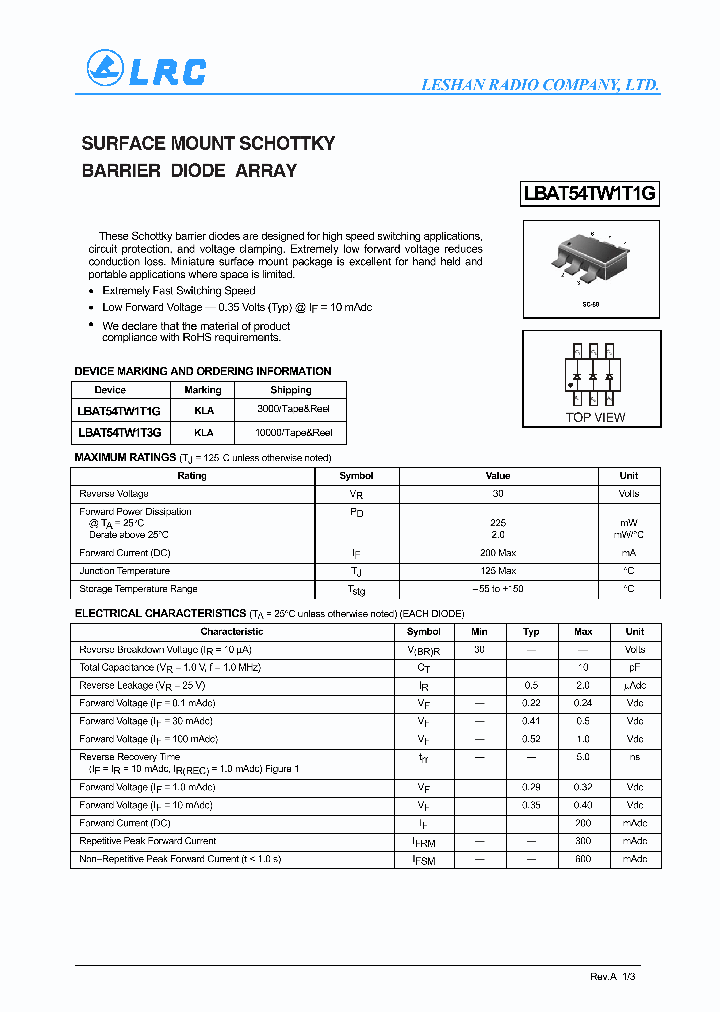 LBAT54TW1T1G_8063138.PDF Datasheet