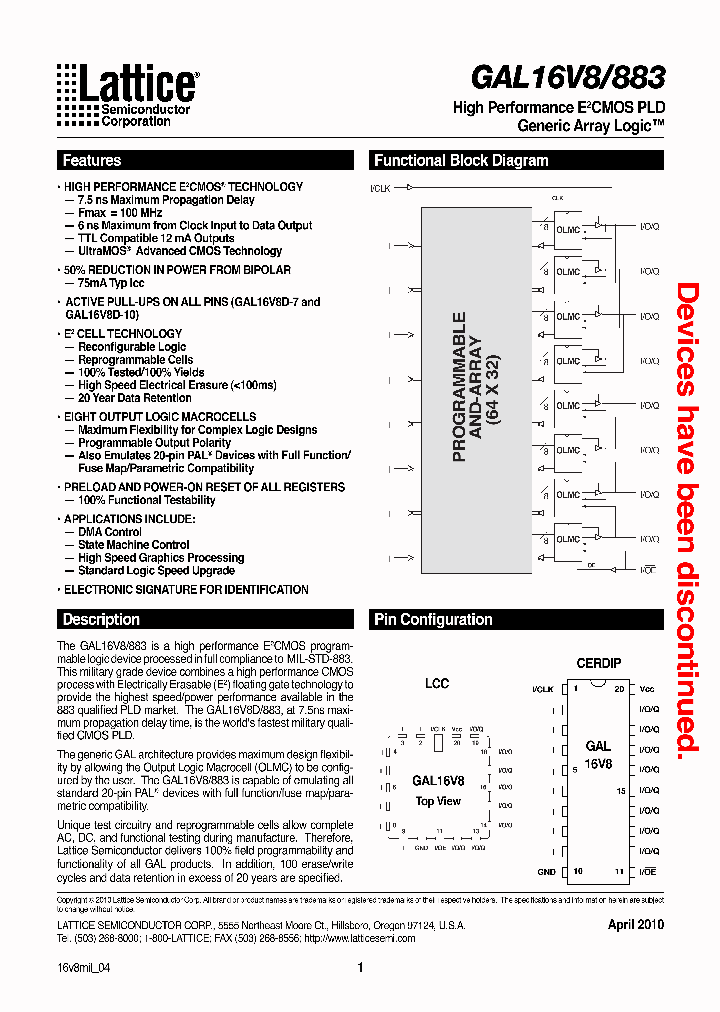 GAL16V8D-10LD_8067642.PDF Datasheet Download --- IC-ON-LINE