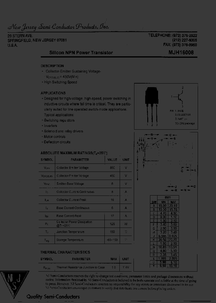 MJH16008_8068034.PDF Datasheet