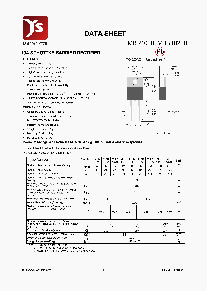 MBR1020_8069278.PDF Datasheet