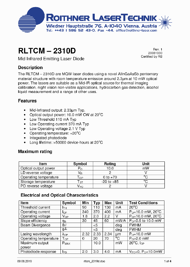 RLTCM-2310D_8071464.PDF Datasheet