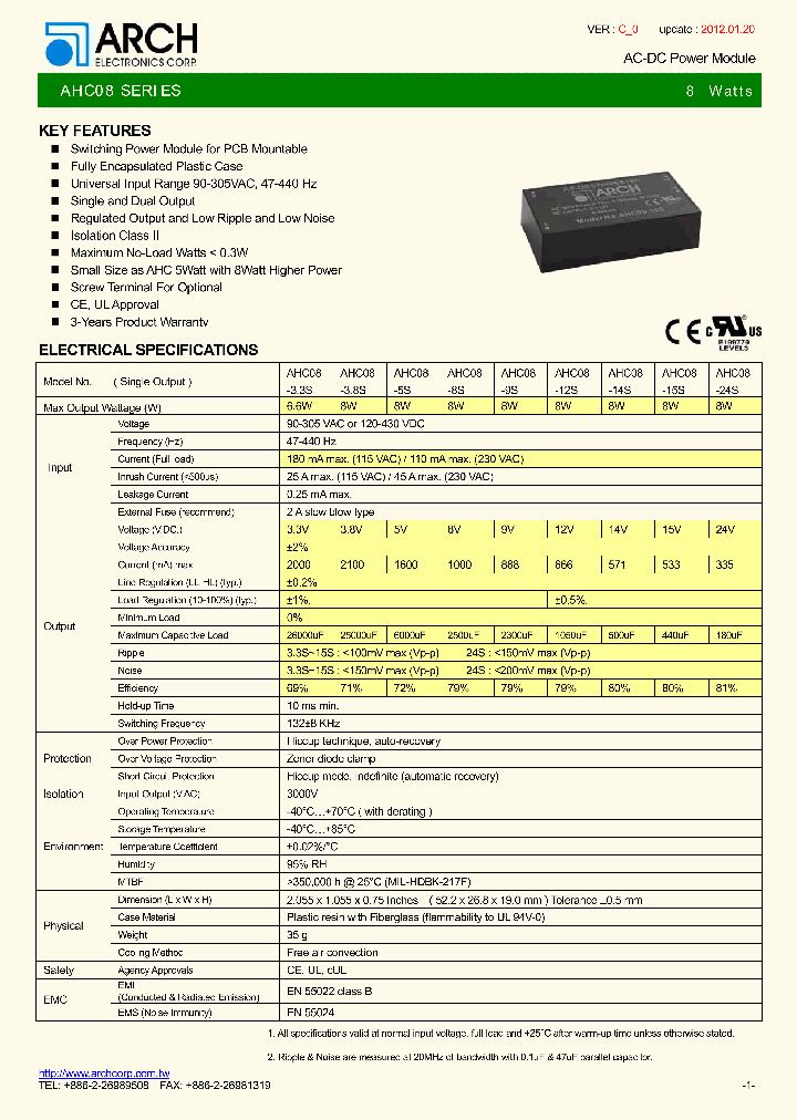 AHC0833S_8087631.PDF Datasheet