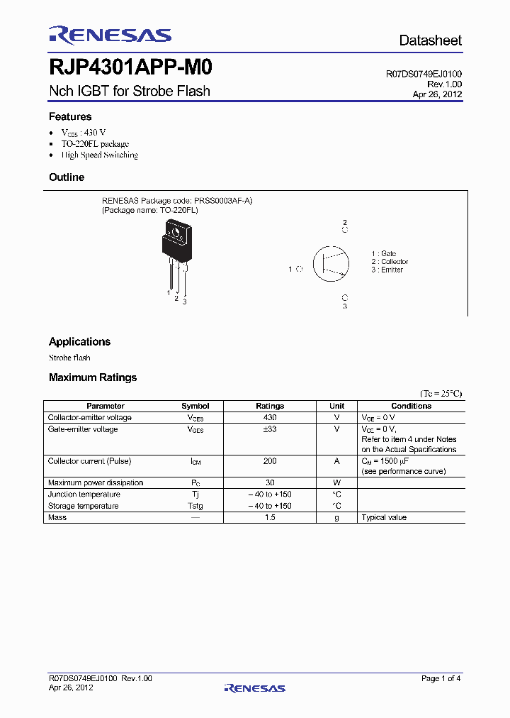 RJP4301APP-M0-15_8089775.PDF Datasheet Download --- IC-ON-LINE