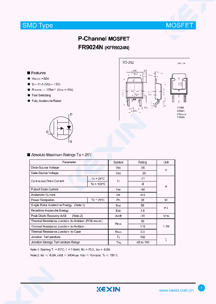 FR9024N_8101015.PDF Datasheet Download --- IC-ON-LINE