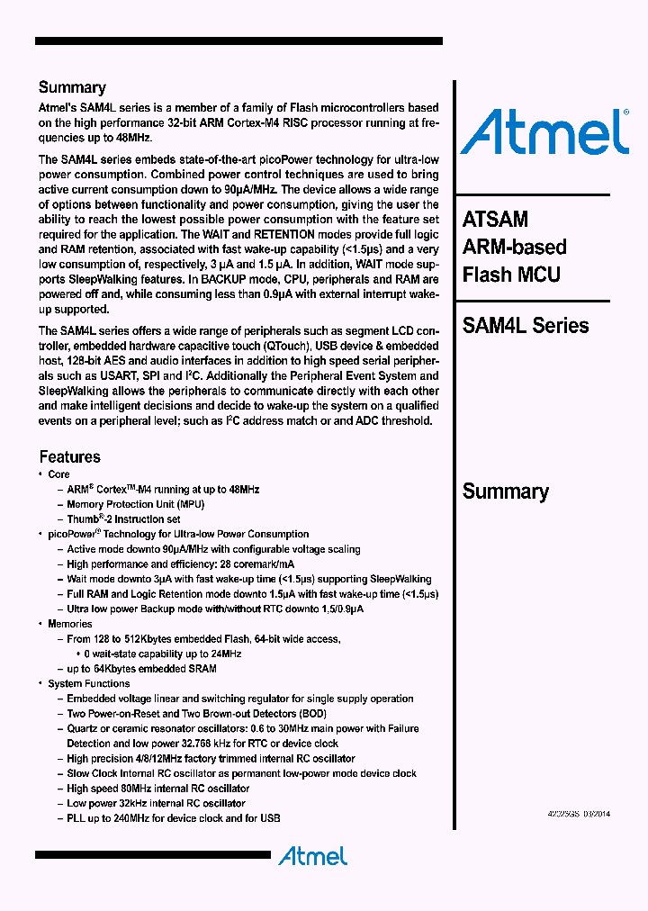 SAM4L-14_8102360.PDF Datasheet
