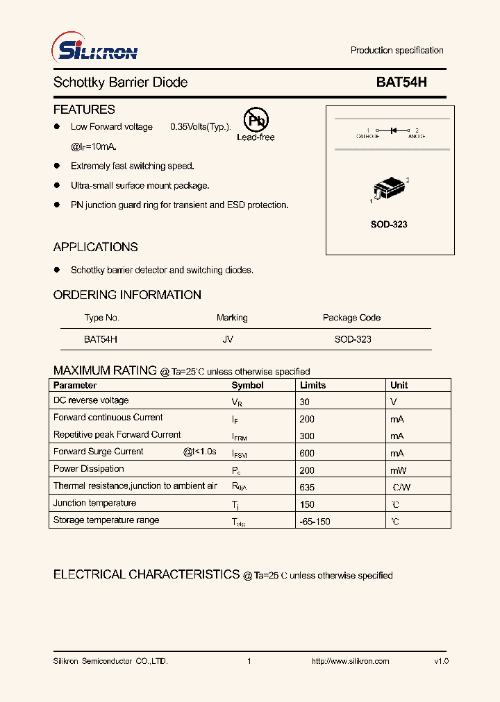 BAT54H_8106646.PDF Datasheet