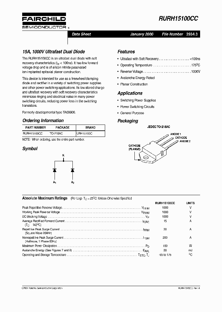 RURH15100CC_8113092.PDF Datasheet