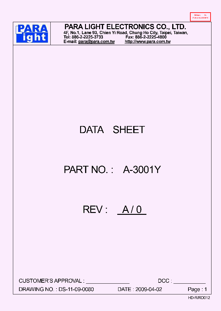 A-3001Y_8114196.PDF Datasheet