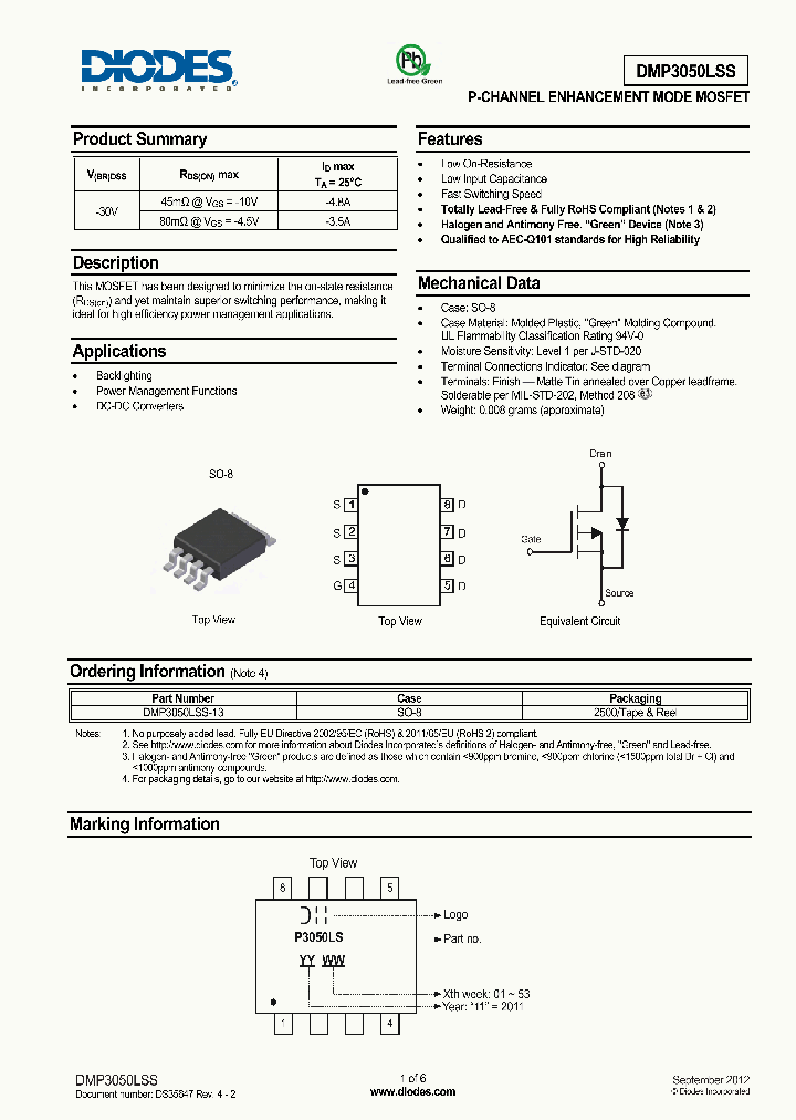 DMP3050LSS_8118396.PDF Datasheet
