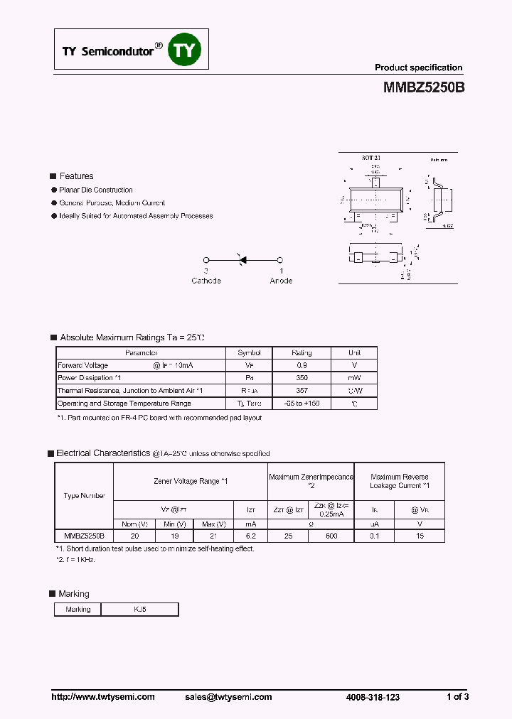 MMBZ5250B_8119310.PDF Datasheet